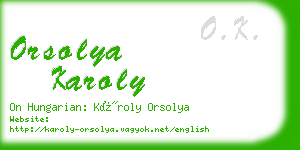 orsolya karoly business card